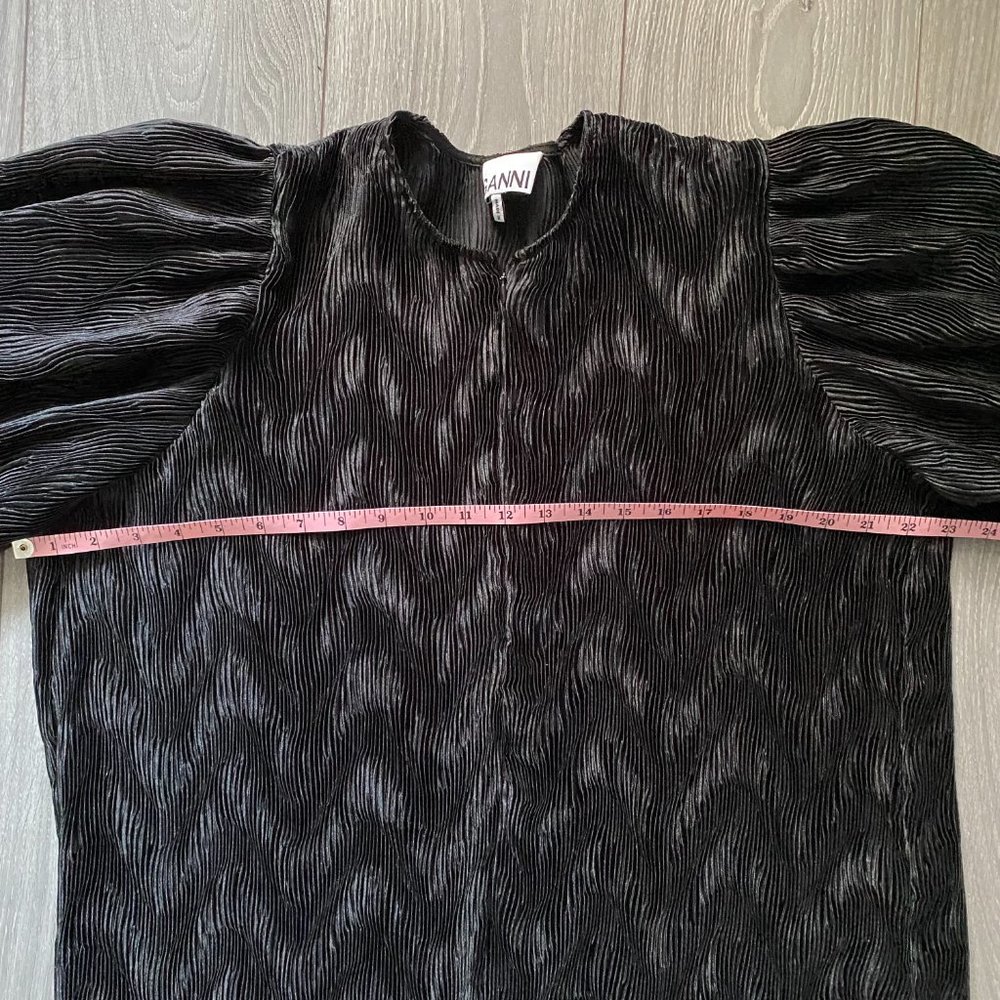 GANNI Pleated Satin Dress - Picture 7 of 8